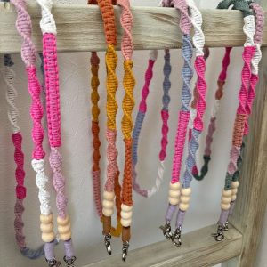 Luminara strap tas tali macrame pola gelombang